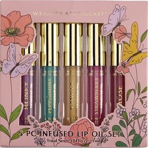 WRIGHT'S APOTHECARY 5pc infused lip oil set .09fl oz each
